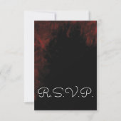 Modern Passionate Red 'n Black Wedding Design UAWG RSVP Karte (Vorderseite)