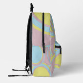 Modern Pastel Abstract Painting Bedruckter Rucksack (Links)