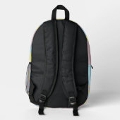 Modern Pastel Abstract Painting Bedruckter Rucksack (Rückseite)