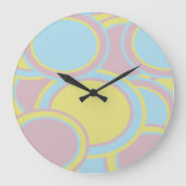 Modern Pastel Abstract Painting Große Wanduhr (Vorderseite)
