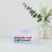 Modern Pastel Blue Pink Gradient Beauty Bold Salon Treuekarte (Stehend Vorderseite)