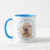 Modern Pastel Blue Poodle | Custom Name & Photo Tasse (Links)