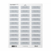Modern Pastel Blue Wedding Return Address Label (Vorne)