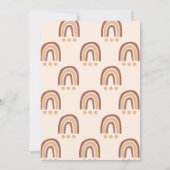Modern Pastel Boho Rainbow 1. Geburtstag Einladung (Rückseite)