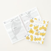 Modern Pastel Citrus Lemons Family Recipes Notizblock (Innenseite)