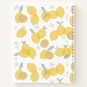 Modern Pastel Citrus Lemons Family Recipes Notizblock (Rückseite)