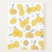 Modern Pastel Citrus Lemons Monogram Appointment Planer (Rückseite)