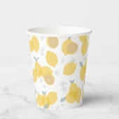Modern Pastel Citrus Lemons Pattern Pappbecher (Links)