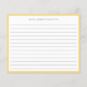 Modern Pastel Citrus Lemons Rezept Card (Rückseite)