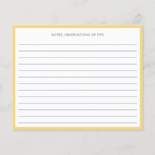 Modern Pastel Citrus Lemons Rezept Card (Rückseite)