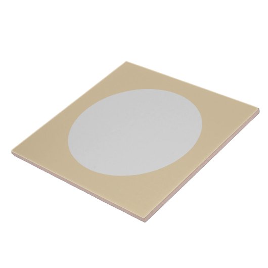 Modern Pastel Cream Circle abstrakt Fliese (Seite)
