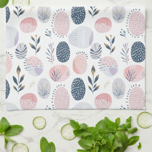 Modern Pastel Easter Egg Kitchen Towels Geschirrtuch (Gefaltet)