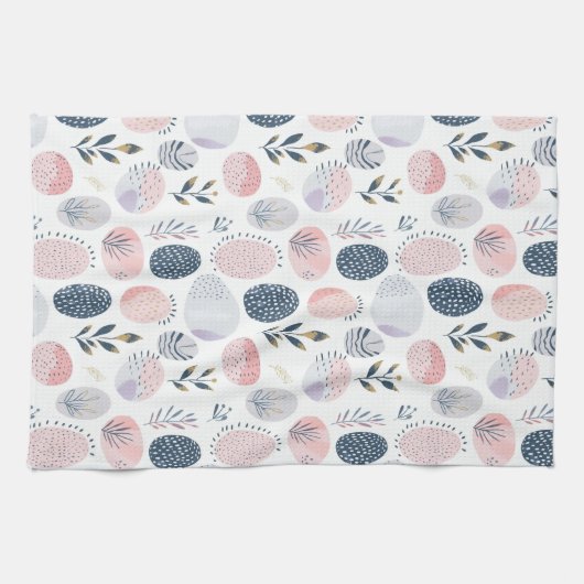 Modern Pastel Easter Egg Kitchen Towels Geschirrtuch (Horizontal)