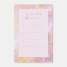 Modern Pastel Florals Monogram Post-it Klebezettel
