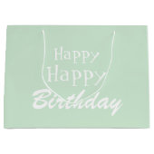 Modern Pastel Green Happy Geburtstag Große Geschen Geschenktüte (Vorderseite)