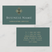 Modern Pastel Green Landscaping Gardener Tree Root Visitenkarte (Vorne/Hinten)