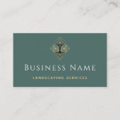 Modern Pastel Green Landscaping Gardener Tree Root Visitenkarte (Vorderseite)