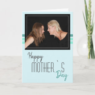 Modern Pastel Happy Mother`s Day Photo Card Feiertagskarte