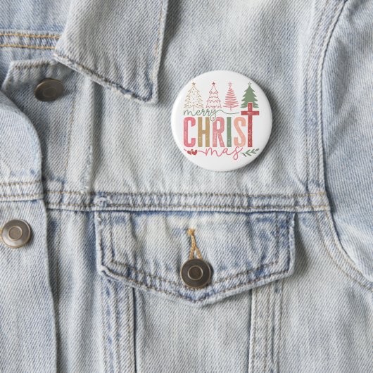 Modern Pastel Merry Christ mas Button (Beispiel)