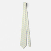 Modern Pastel Mint Green Peach Geometric 3D Cube Krawatte (Vorderseite)