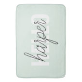 Modern Pastel Minze hallo, und du nennst Badematte (Vorderseite Vertikal)