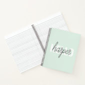 Modern Pastel Minze hallo, und du nennst Notizblock (Innenseite)