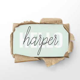 Modern Pastel Minze hallo, und du nennst Visitenkarte