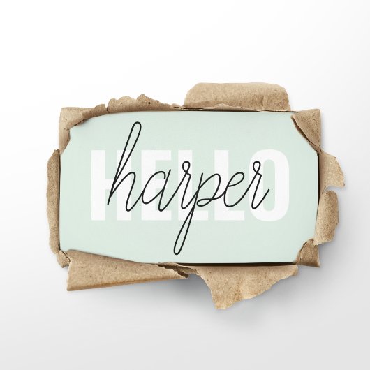 Modern Pastel Minze hallo, und du nennst Visitenkarte