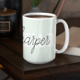 Modern Pastel Minze hallo, und du nennst Zweifarbige Tasse