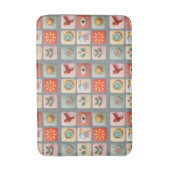 Modern Pastel Nature Icons Badematte (Vorderseite Vertikal)