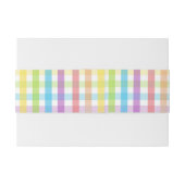Modern Pastel Plaid Rainbow Baby Shower Party Einladungsbanderole (Rückseitenbeispiel)
