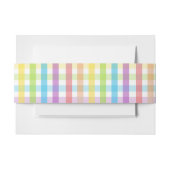 Modern Pastel Plaid Rainbow Baby Shower Party Einladungsbanderole (Vorderseite Beispiel)