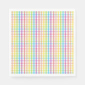 Modern Pastel Plaid Rainbow Baby Shower Party Serviette (Vorderseite)