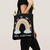 Modern Pastel Rainbow Personalized Teacher Gift Tasche (Von Nahem)