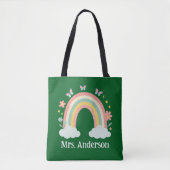 Modern Pastel Rainbow Personalized Teacher Gift Tasche (Vorderseite)