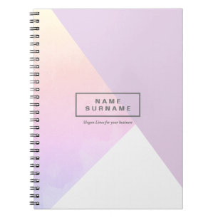 Modern Pastel Violet Geometric Spiral Foto Notizblock