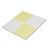 Modern Pastel Yellow White Checkered Ceramic Tile Fliese (Seite)