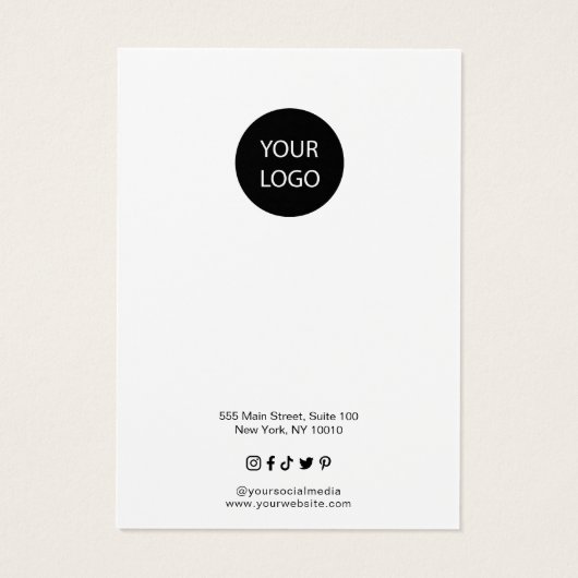 Modern Pastell Earring Display Card (Rückseite)