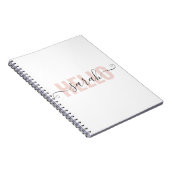 Modern Pastell Pink Beauty Hallo und Ihr Name Notizblock (Rechte Seite)