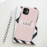 Modern Pastell Pink Hallo und Sie nennen Case-Mate iPhone Hülle<br><div class="desc">Modern Pastell Pink Hallo und Sie nennen</div>