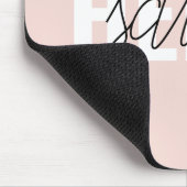 Modern Pastell Pink Hallo und Sie nennen Mousepad (Ecke)