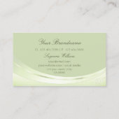 Modern Pastell Sage Green mit Monogram und Diamond Visitenkarte (Rückseite)