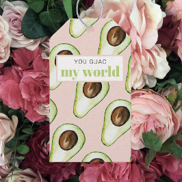 Modern pastellrosa und grüne Avocado Fusion Zitat Geschenkanhänger