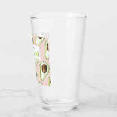 Modern pastellrosa und grüne Avocado Fusion Zitat Glas (Links)