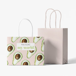 Modern pastellrosa und grüne Avocado Fusion Zitat Große Geschenktüte