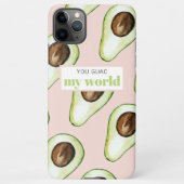 Modern pastellrosa und grüne Avocado Fusion Zitat iPhone Hülle (Rückseite)