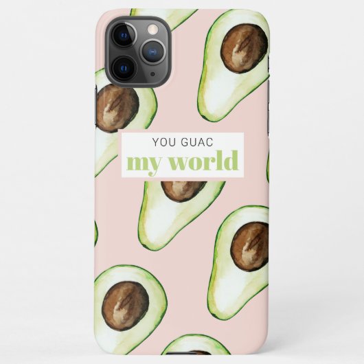 Modern pastellrosa und grüne Avocado Fusion Zitat iPhone Hülle (Rückseite)