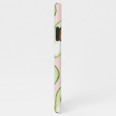 Modern pastellrosa und grüne Avocado Fusion Zitat iPhone Hülle (Rechte Seite)