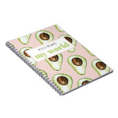 Modern pastellrosa und grüne Avocado Fusion Zitat Notizblock (Rechte Seite)