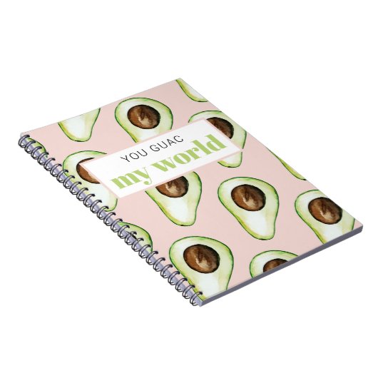 Modern pastellrosa und grüne Avocado Fusion Zitat Notizblock (Rechte Seite)
